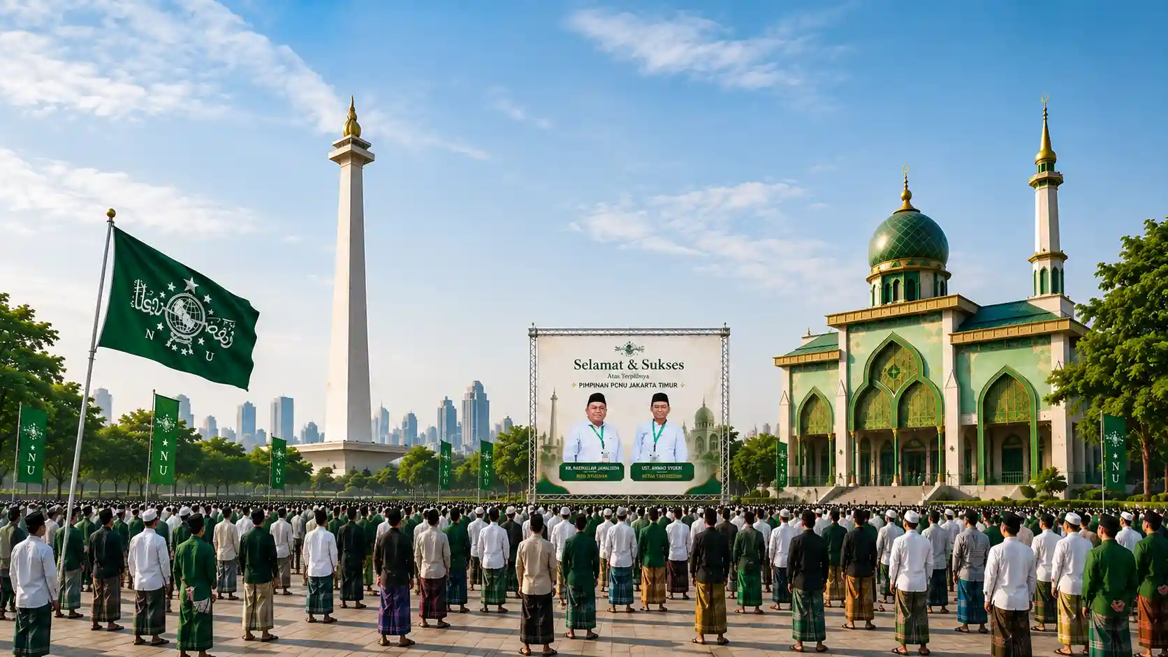 Kebersamaan pengurus dan warga PCNU Pengurus Cabang Kabupaten Manggarai